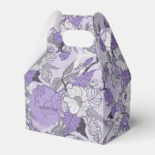 Eleganter Lavender & White Floral Gable Gevor Box Geschenkschachtel (Vorderseite)