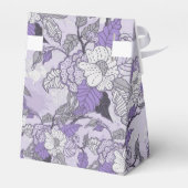 Eleganter Lavender & White Floral Zelt Gefallen Bo Geschenkschachtel (Rückseite)