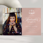 Eleganter Lawyer Scale Custom Picture Abschluss Einladung