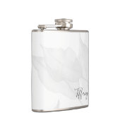 Eleganter Leaf Personalisierter Name Flachmann (Rechts)