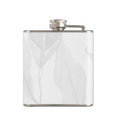 Eleganter Leaf Personalisierter Name Flachmann (Rückseite)