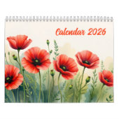 Eleganter lebendiger Wasserfarben-Botanik-Kalender Kalender (Titelbild)