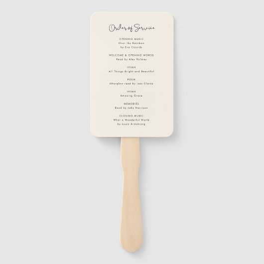 Eleganter Lebensfeiertag Beerdigung Fächer (Rückseite)