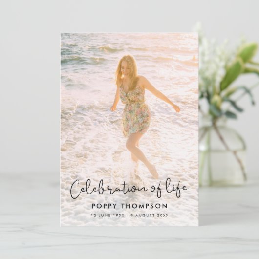 Eleganter Lebensfeiertag Beerdigung Programm (Stehend Vorderseite)