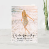 Eleganter Lebensfeiertag Beerdigung Programm (Vorderseite)