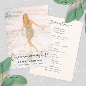 Eleganter Lebensfeiertag Beerdigung Programm