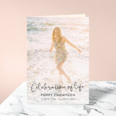 Eleganter Lebensfeiertag Beerdigung Programm