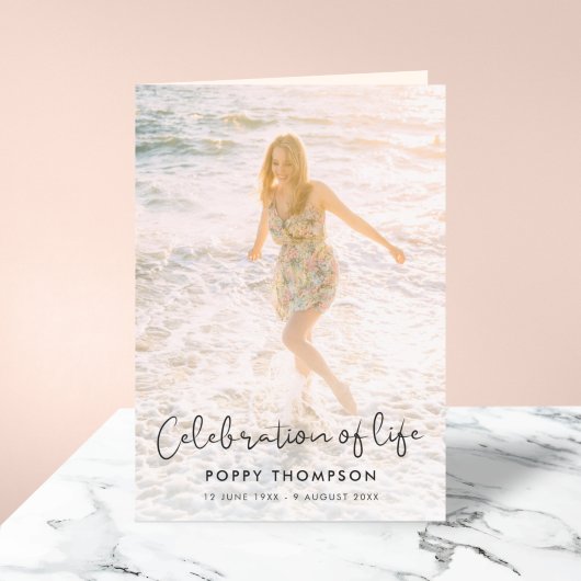 Eleganter Lebensfeiertag Beerdigung Programm