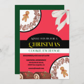 eleganter Lebkuchenaustausch Einladung (Vorne/Hinten)