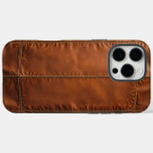 Eleganter Lederschild für Case-Mate iPhone Hülle (Rückseite (Horizontal))