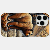 Eleganter Lederseher am Fluss Case-Mate iPhone Hülle (Rückseite (Horizontal))