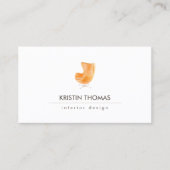 Eleganter Lederstuhl Innenarchitekt Visitenkarte (Vorderseite)