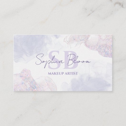 Eleganter, leichter, Lila Wasserfarben Terminkarte (Rückseite)