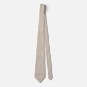 Eleganter Leinenstreifen Neutral Beige Krawatte (Vorderseite)