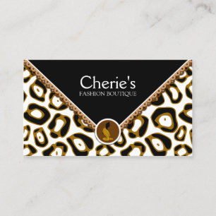 Eleganter Leopard und Spitze Visitenkarte