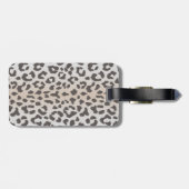 Eleganter Leoparddruck mit Monogramm Gepäckanhänger (Rückseite horizontal)