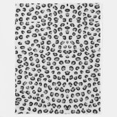 Eleganter Leopardenprint-Monogramm Fleecedecke (Vorderseite)
