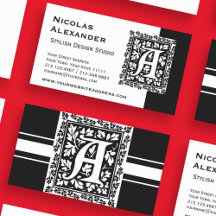 Eleganter Letter A Antique Monogram Renaissance