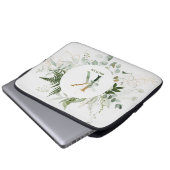 Eleganter Letter K Foliage Wreath Laptop Sleeve (Vorne Knopf)