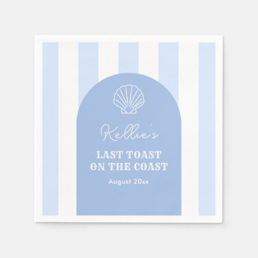 Eleganter letzter Toast am Junggeselinnen-Abschied Serviette (Vorderseite)