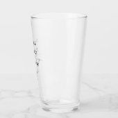 Eleganter LGBTQ+-Fortschrittsstolz auf Hochzeit Glas (Links)