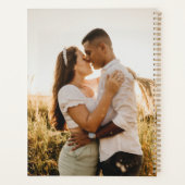 Eleganter Liebe Script Foto Hochzeitsplaner Planer (Rückseite)