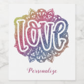 Eleganter Liebe Zitat Glitzer Sparkle Romance Weinetikett (Einzelnes Label)