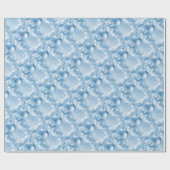 Eleganter Light Blue Weihnachtsball Geschenkpapier (Flach)