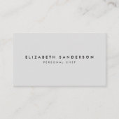 Eleganter Light Gray Luxury Minimal QR CODE Visitenkarte (Vorderseite)