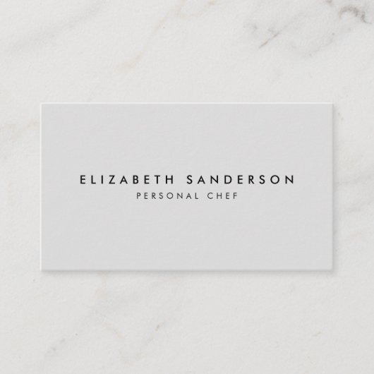 Eleganter Light Gray Luxury Minimal QR CODE Visitenkarte (Vorderseite)