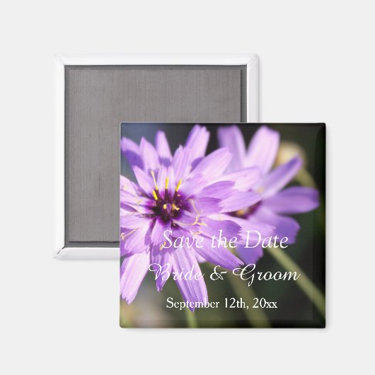 Eleganter, lila Abend Save the Date Magnet (Vorderseite/Rückseite)