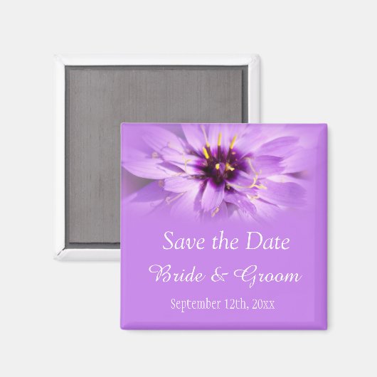 Eleganter, lila Abend Save the Date Magnet (Vorderseite/Rückseite)