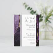 Eleganter Lila Agate Elopement Empfang (Stehend Vorderseite)