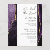 Eleganter Lila Agate Elopement Empfang (Vorderseite)