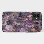 Eleganter lila Amethystquartz-Marmorgranit Case-Mate iPhone Hülle (Rückseite (Horizontal))