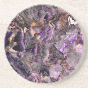 Eleganter lila Amethystquartz-Marmorgranit Getränkeuntersetzer