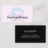 Eleganter, lila, blauer Glitzer Visitenkarte (Vorne/Hinten)