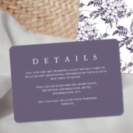 Eleganter Lila Blumengast Detail