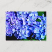 Eleganter lila Blumenhydrangeas QR-Code Begleitkarte (Rückseite)