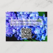 Eleganter lila Blumenhydrangeas QR-Code Begleitkarte (Vorderseite)