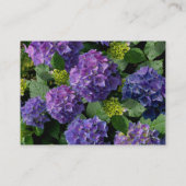 Eleganter lila Blumenhydrangeas QR-Code Begleitkarte (Rückseite)