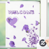 Eleganter Lila Blumenmoon Hochzeit Unity Candle Se Fensteraufkleber (Zuhause)