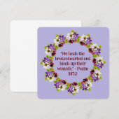 Eleganter Lila Blumenreath Religious Blank (Vorne/Hinten)