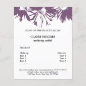 Eleganter, Lila Blumensalon Flyer (Vorne)