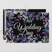 Eleganter Lila Blumenstrauß unser Hochzeitstag Wei (Vorne/Hinten)