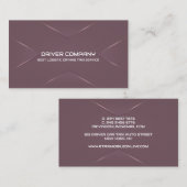 Eleganter Lila Chauffeur Visitenkarte (Vorne/Hinten)