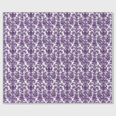 Eleganter Lila Damaskus Geschenkpapier (Flach)