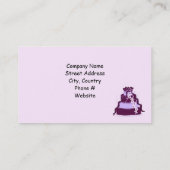 Eleganter Lila Designer Cake Visitenkarte (Rückseite)