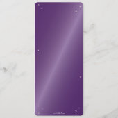 Eleganter Lila Diamond Spider Web Flat 4 Course Menükarte (Rückseite)