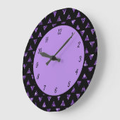 Eleganter Lila Diamond Triangle Glam Sparkle Große Wanduhr (Winkel)